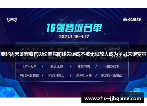 英超周末冬窗收官舆论聚焦防线失误成本被无限放大成为争冠关键变量